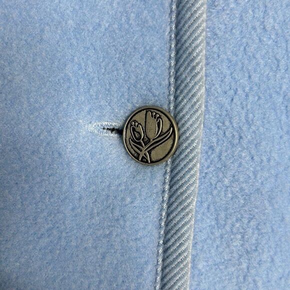 Vintage Northern Reflections Blue Spring Fleece Cardigan Jacket Small - Picture 3 of 8